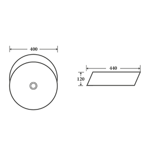 Noveen Basins BA700 - Above Counter Basin 400x440x100MM
