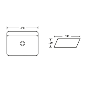 Noveen Basins BA710 - Above Counter Basin 450x390x120MM