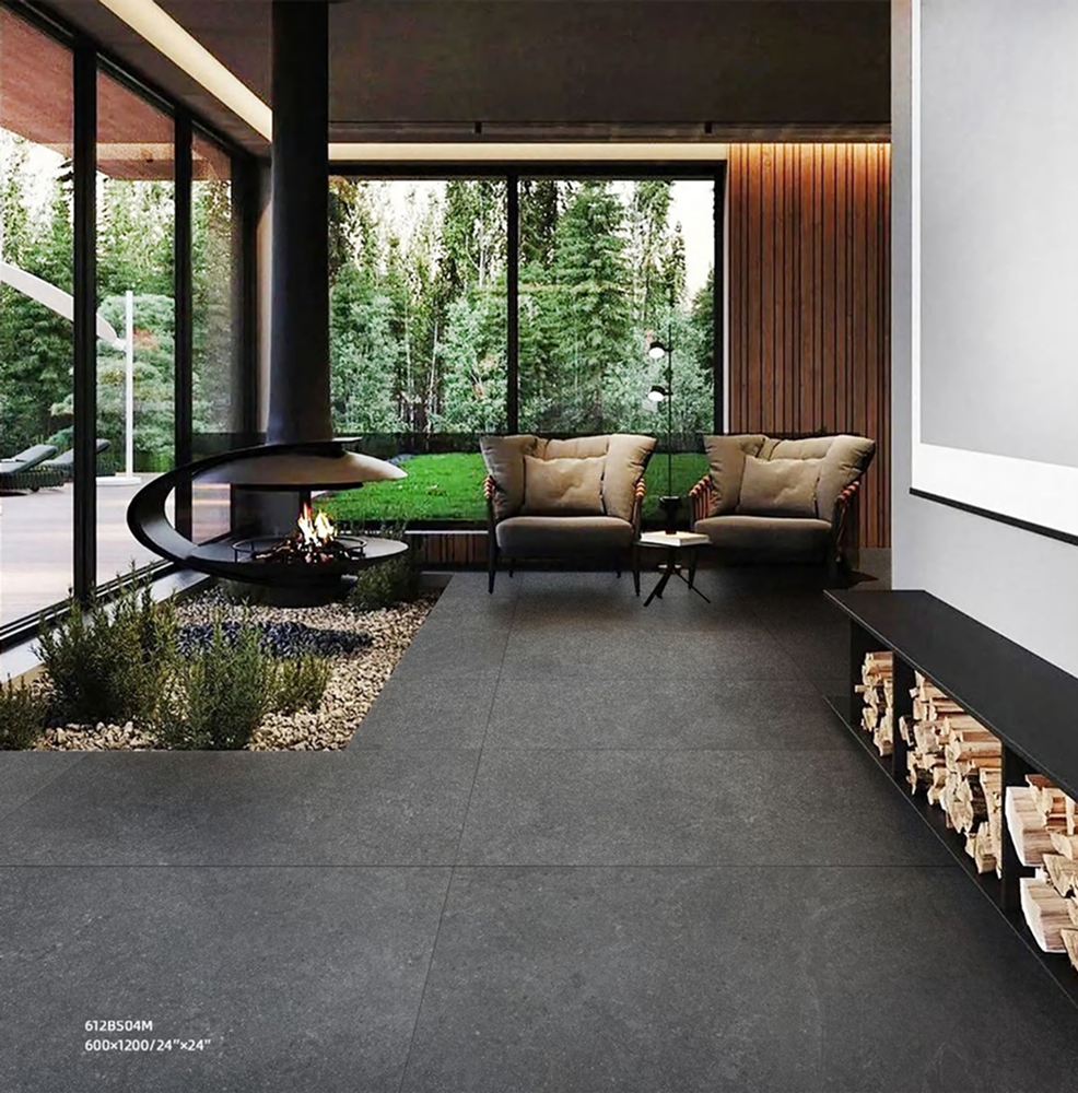 VICTILES BARSOOM 600X600mm Matt Porcelian Tile - Charcoal