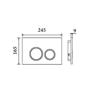 Noveen Toilets BB02 — R&T Round Dual Flush Button