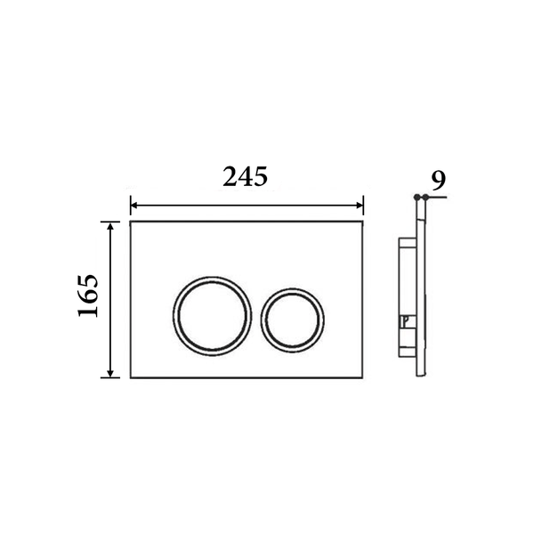 Noveen Toilets BB02 — R&T Round Dual Flush Button