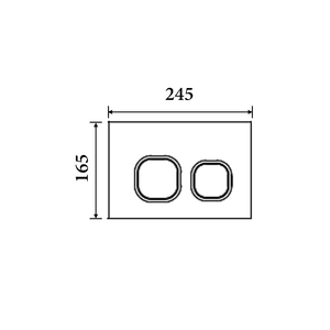 Noveen Toilets BB05 — R&T Square Glass Dual Flush Button