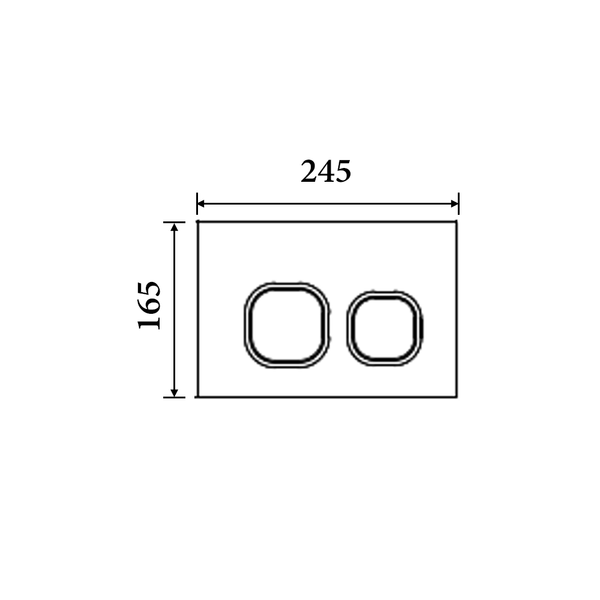 Noveen Toilets BB05 — R&T Square Glass Dual Flush Button