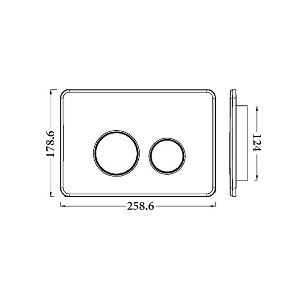 Noveen Toilets BB07 — R&T Round Dual Flush Button