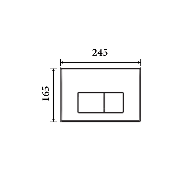 Noveen Toilets BB08 — R&T Square Dual Flush Button