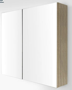 ZENMO Vanities BELLA Pencil Edge Mirror Shaving Cabinet Gloss White 900x750x130mm