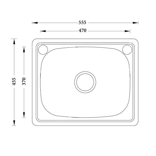 Noveen Sinks BKS-PS5545 Sofia Insert Laundry Trough (35 litre) 555x455x240 mm