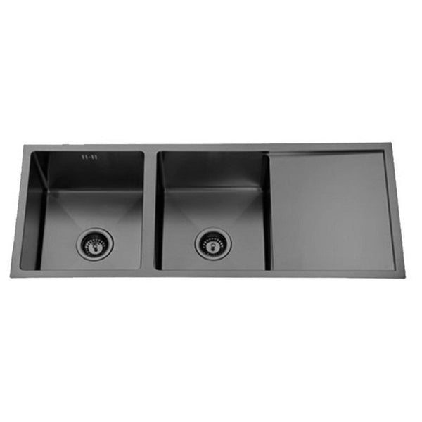 BKS-HA11144 BLACK Athens Handmade KITCHEN SINK 1114x440x200 mm
