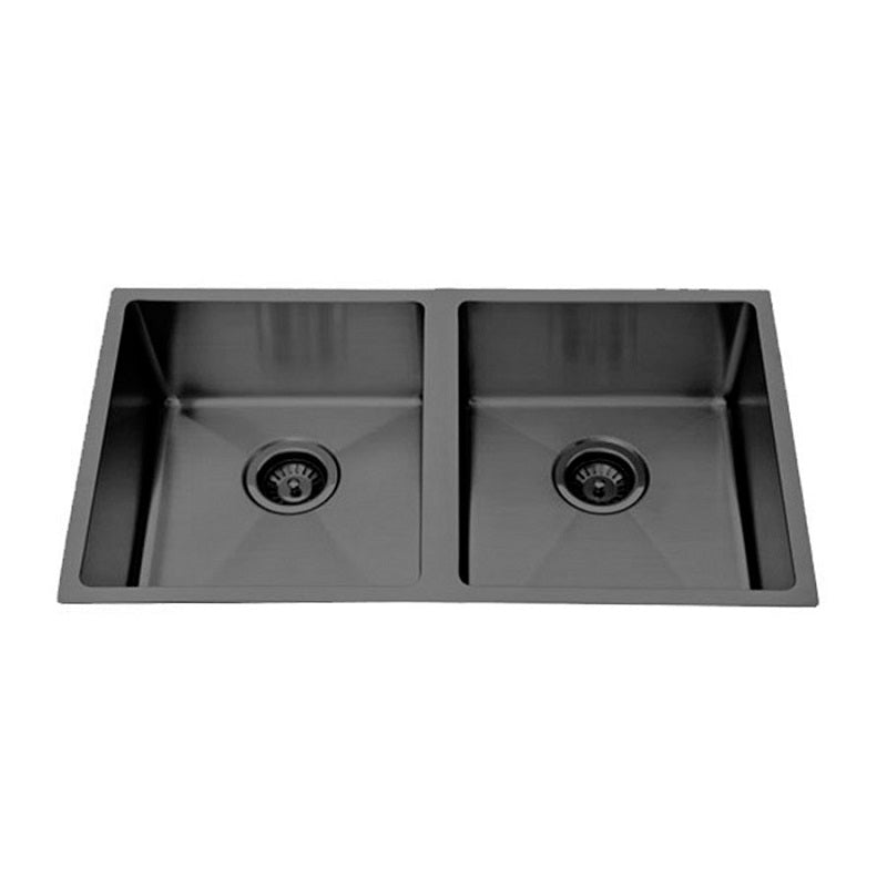 BKS-HA7644 BLACK Atlas Handmade KITCHEN SINK 760x440x200 mm