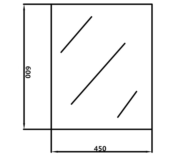 KDK- PM4560 PLAIN MIRROR 450*600MM