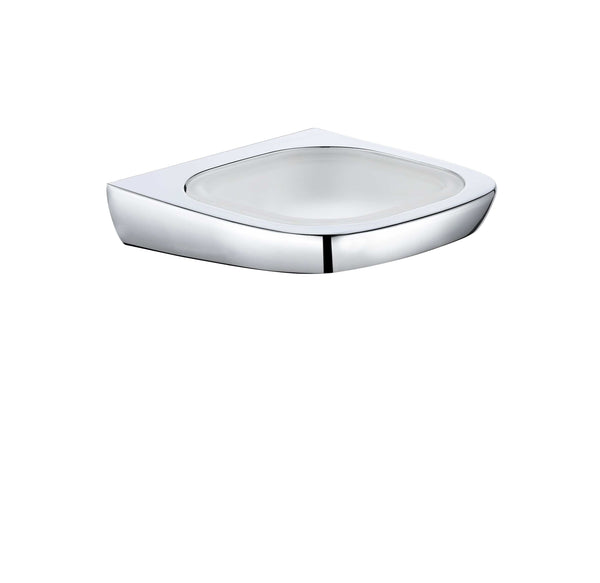 ZENMO Bathroom Accessories BP25034 NOIR Soap Dish with Glass Infill Matte Black Finish