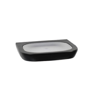 BP25034 NOIR Soap Dish with Glass Infill Matte Black Finish