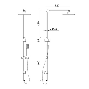 Noveen Showers BSS03 Square SHOWER SET