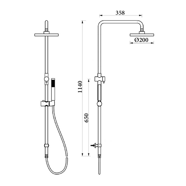 Noveen Showers BSS04 Round SHOWER SET