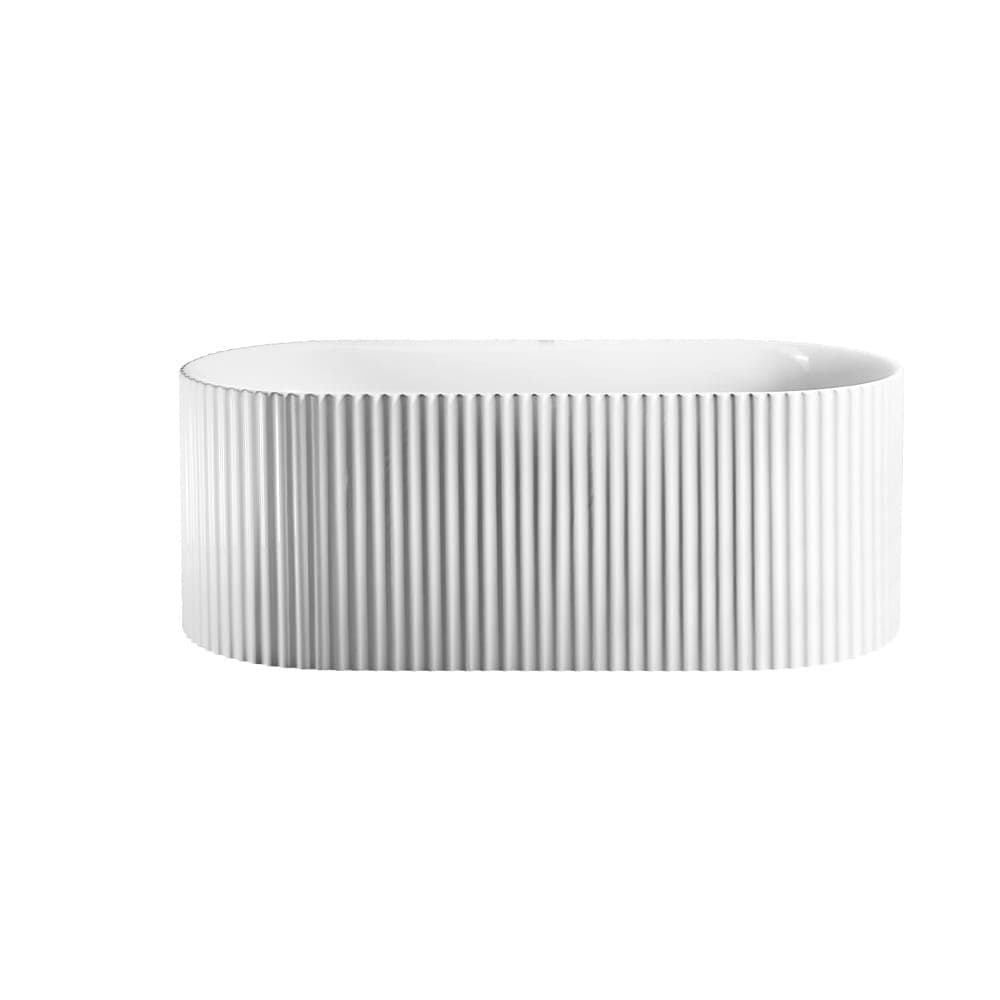 ZENMO Bathtubs BT 318SM PIAZA RD 1500mm Free Standing Bath Tub in Matte White 1480x720x580mm