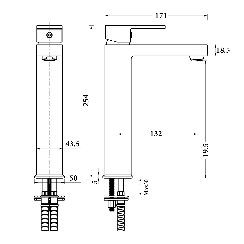 BTD3102 Dallas series HIGH BASIN MIXER