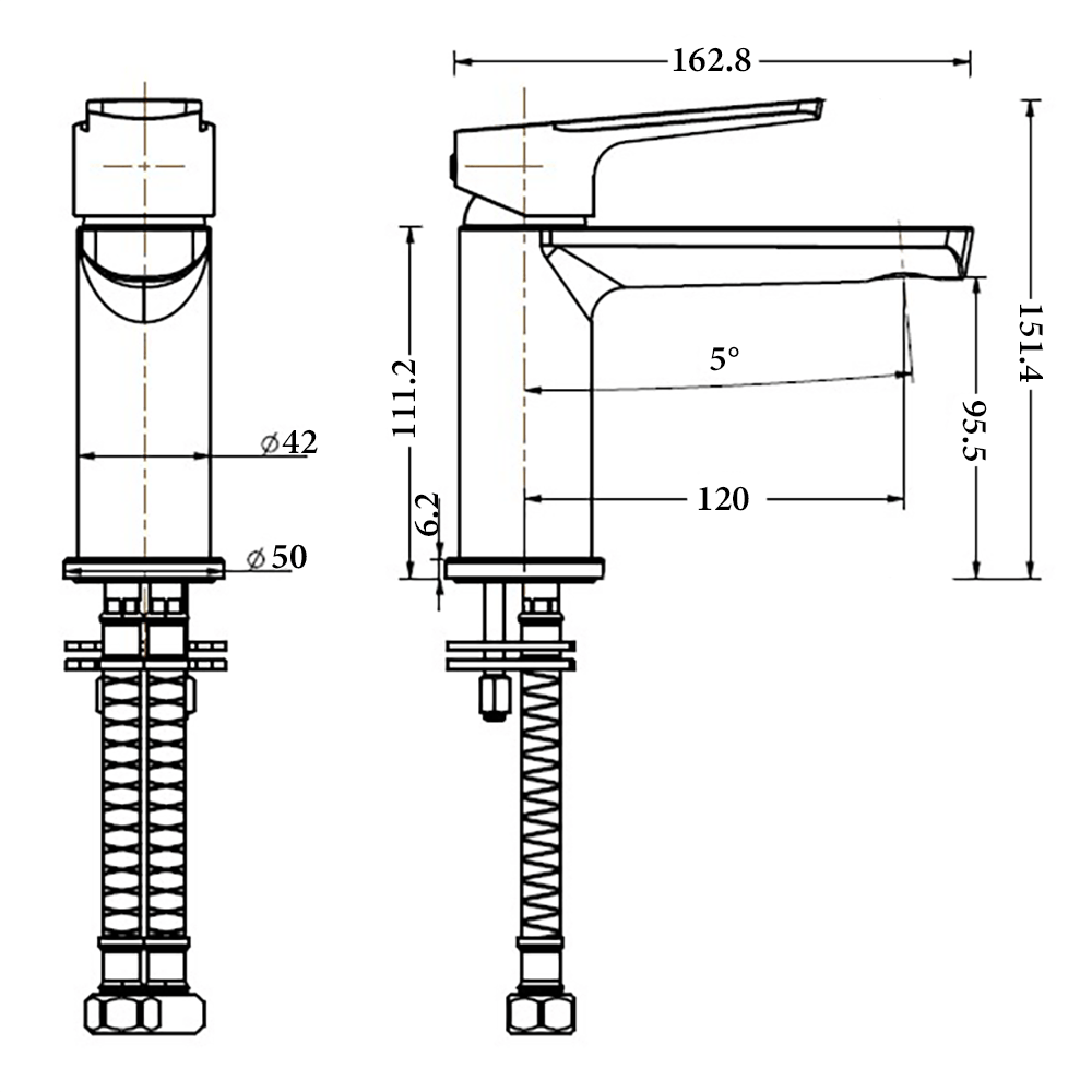 BTC1360 London series BASIN MIXER
