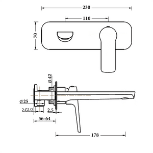 Noveen Mixer Taps BTC8360 London series WALL MIXER
