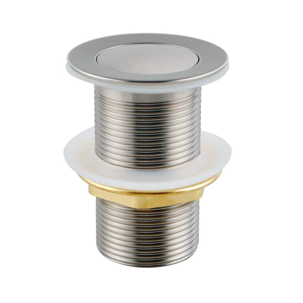 BU002.PUW BRUSHED NICKEL 32/40MM SOLID BRASS BASIN POP UP WASTE WITH NO OVERFLOW