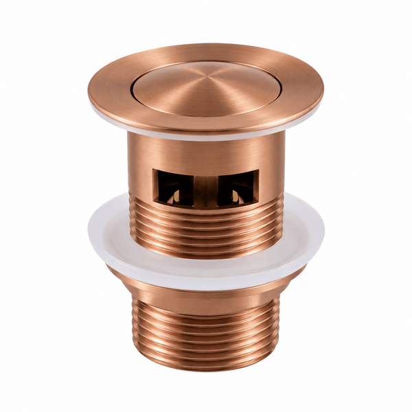 TSI simple Brushed Copper Basin Pop Up Waste With Overflow 32/40mm
