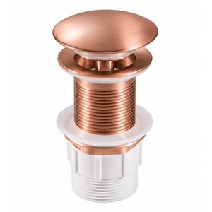 TSI simple Brushed Copper Mushroom Basin Pop Up Waste No Overflow 32/40mm