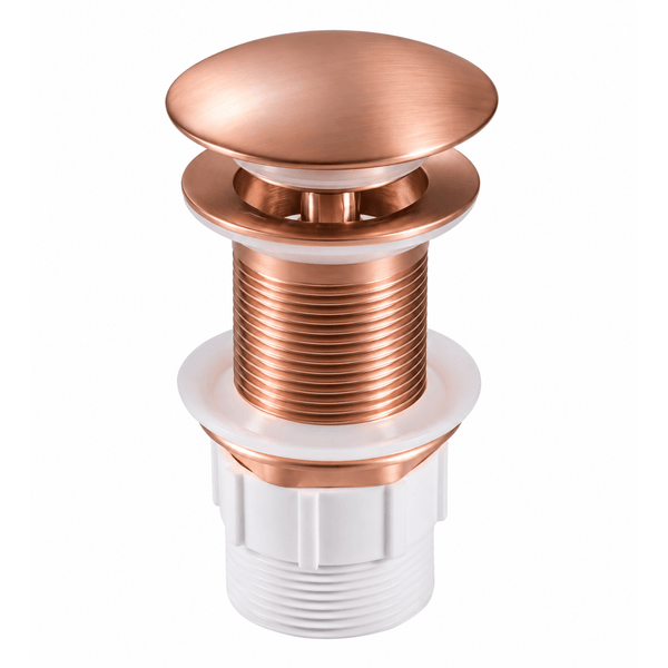 TSI simple Brushed Copper Mushroom Basin Pop Up Waste No Overflow 32/40mm