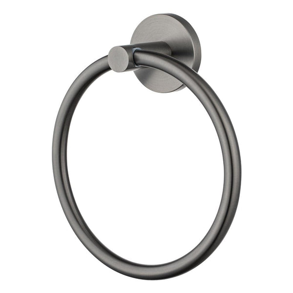 TSI Bathroom Accessories GM6603.TR LUCID PIN GUN METAL GREY ROUND HAND TOWEL RING
