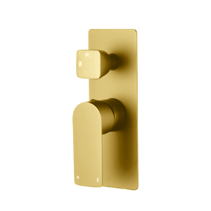 TSI Mixer Taps BUYG0165-2.ST VOG SERIES SOLID BRUSHED BRASS BATH/SHOWER WALL MIXER WITH DIVERTER WALL MOUNTED