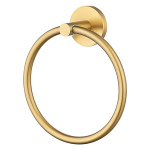 TSI Bathroom Accessories BUYG6603.TR LUCID PIN BRUSHED YELLOW GOLD ROUND HAND TOWEL RING