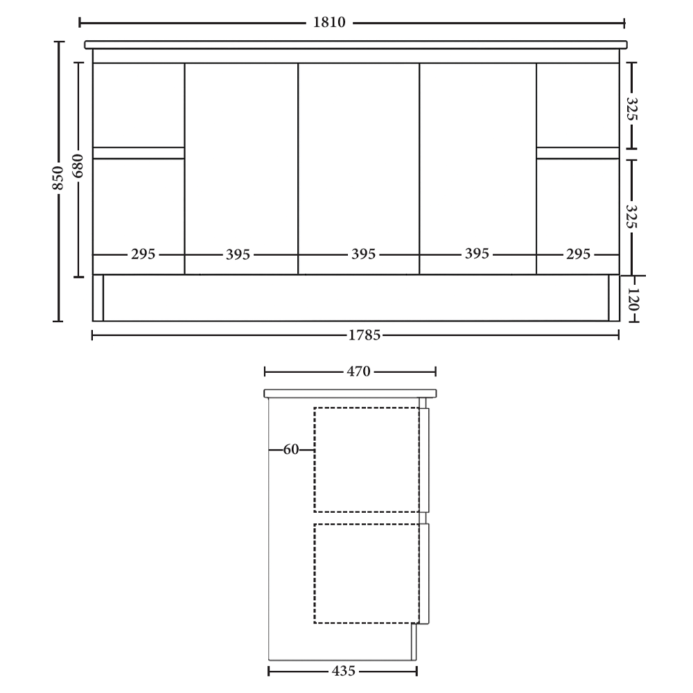 BVN-1800 Rio Freestanding Vanity 1800MM
