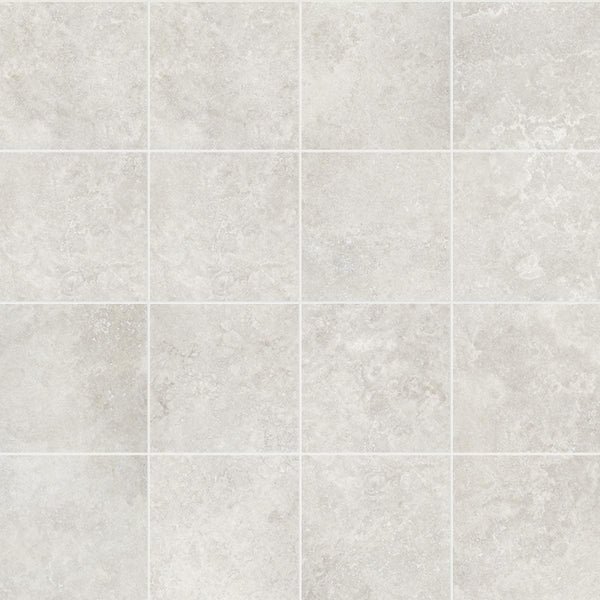 Darth Industries Tile Bari Bianco Tumbled Cobble Straight Lay Mosaic 307x307mm