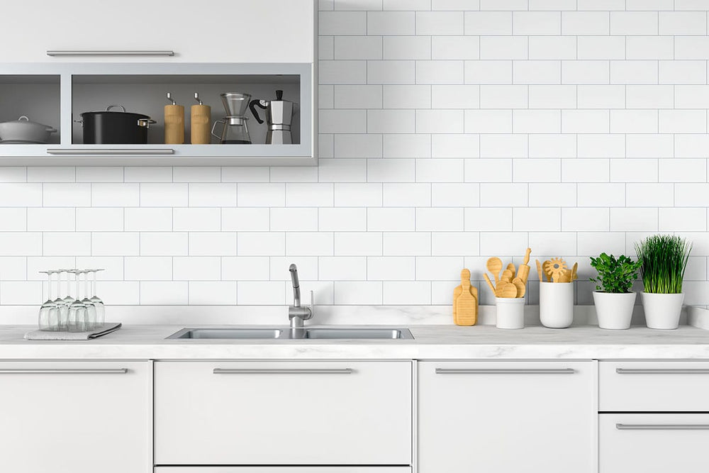 Bega White Satin Subway Tile 100X200mm