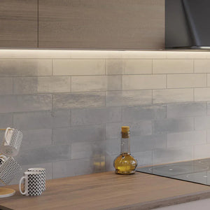 GNS Tile Bega White Gloss Subway Tile 100X200mm
