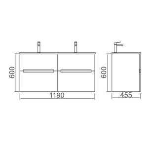 ZENMO Vanities Bella 1200 Cabinet only
