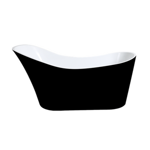 Bevel BBT1700B GBBT-8-1700 Free Standing Bathtub Gloss Black and White Non Overflow 1700*730*835mm