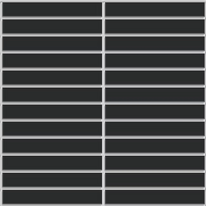 KIT009 KITKAT BLACK GLOSS MOSAIC 22.5X146.5