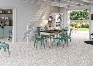 CPM Tile Borgogna White Cobblestone Natural Stone Looking Tile 442x589mm