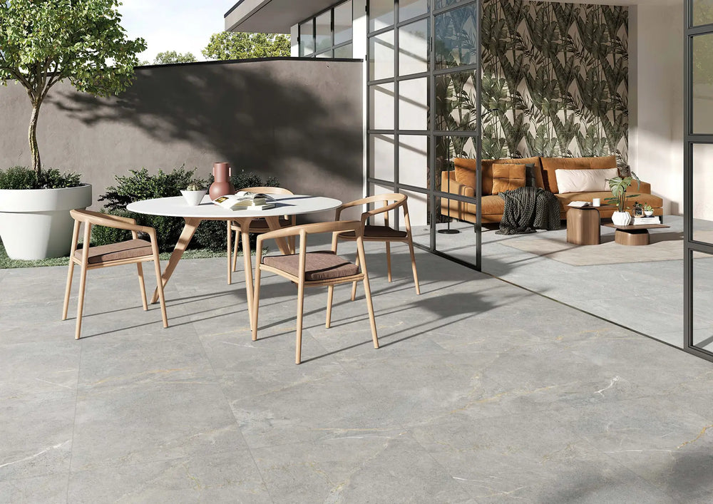 Bovilla Graphite Luxe Matt P4  Stone Look Tile 600x600