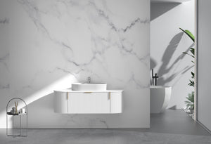 Trade Vanities CARYSIL 1200mm Fluted Wall Hung Vanity 1200 x 469 x 412mm