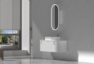 Trade Vanities CARYSIL 1200mm Fluted Wall Hung Vanity 1200 x 469 x 412mm