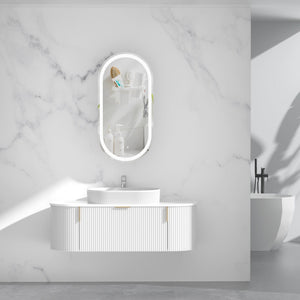 Trade Vanities CARYSIL 1200mm Fluted Wall Hung Vanity 1200 x 469 x 412mm