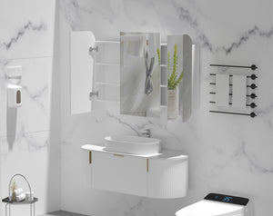 Trade Vanities C-12080RSMW CARYSIL 1200X800MM GRAND MATTE WHITE SHAVING CABINET