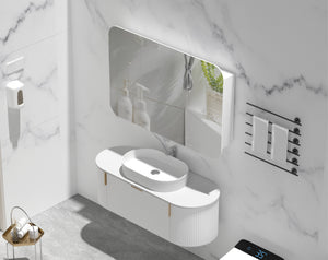 Trade Vanities C-12080RSMW CARYSIL 1200X800MM GRAND MATTE WHITE SHAVING CABINET