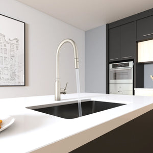 C-3RKMBN Navona Carysil Round Brushed Nickel Pull Out Kitchen Mixer