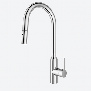TSI Mixer Taps Navona Carysil Round Chrome Pull Out Kitchen Mixer