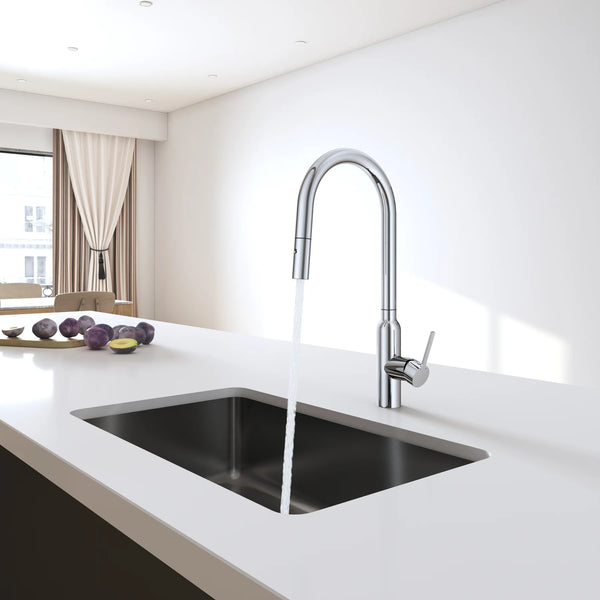 C-3RKMC Navona Carysil Round Chrome Pull Out Kitchen Mixer