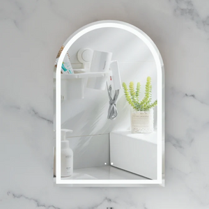 C-6090ASMWL CARYSIL IMPERIAL 600X900MM MATTE WHITE ARCH LED SHAVING CABINET