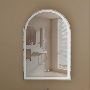 C-6090ASWAL CARYSIL IMPERIAL 600X900MM WALNUT ARCH LED SHAVING CABINET