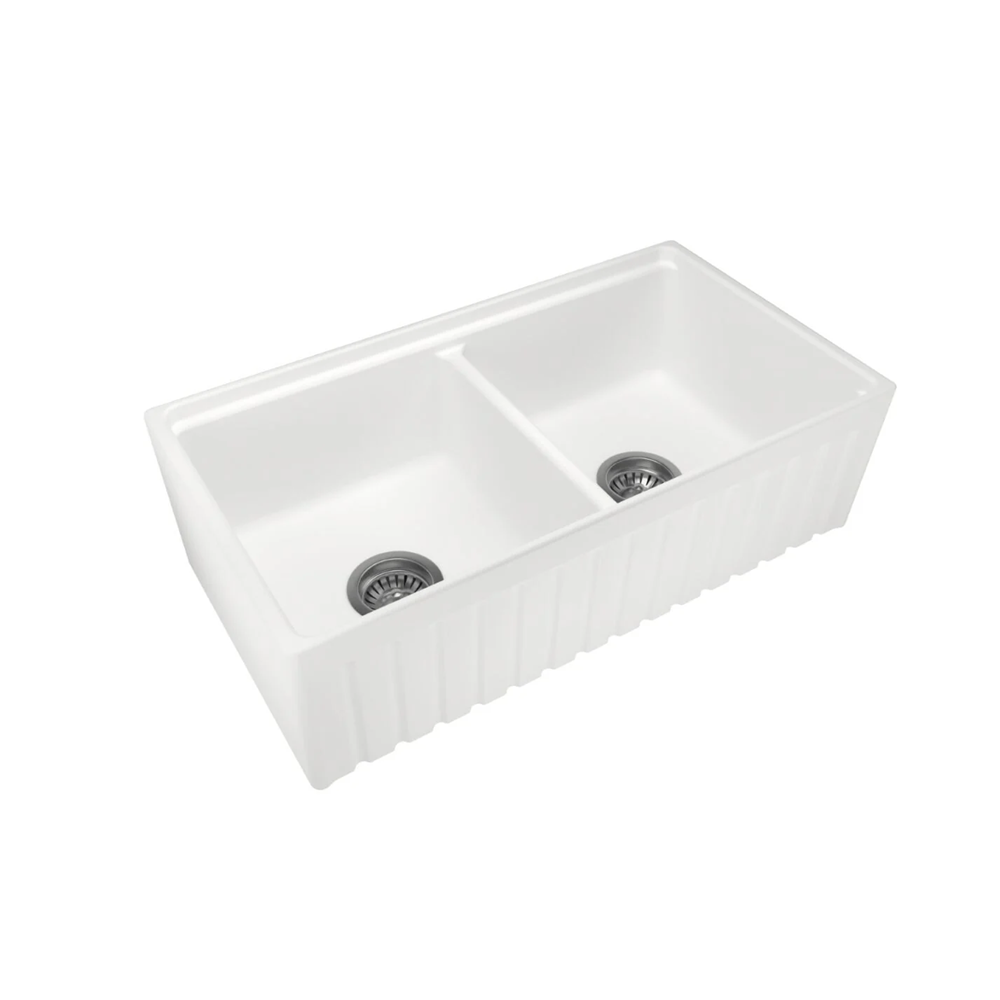C-8345DB CARYSIL FINE FIRECLAY DOUBLE BOWL 838 X 457 X 232MM