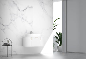 Trade Vanities CARYSIL 900mm Fluted Wall Hung Vanity 900 x 469 x 412mm